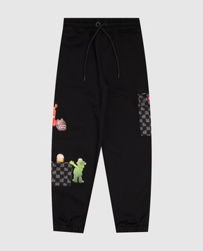 Sprayground Дитячі чорні джогери Throw It To Me Drip SPY1497G