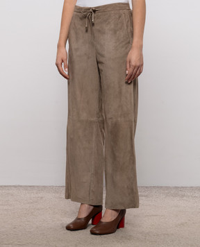 Max Mara Бежевые замшевые штаны TEMPIO SMMTEMPIO