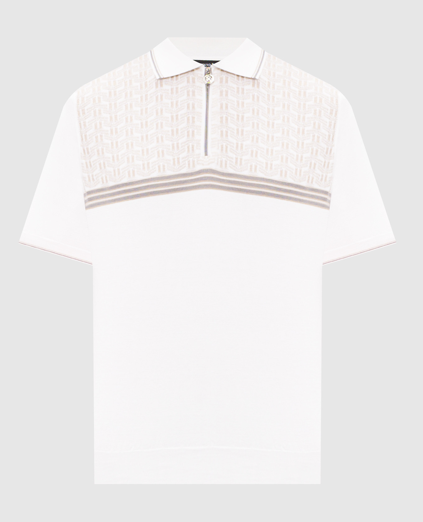 Поло с шелком с узором