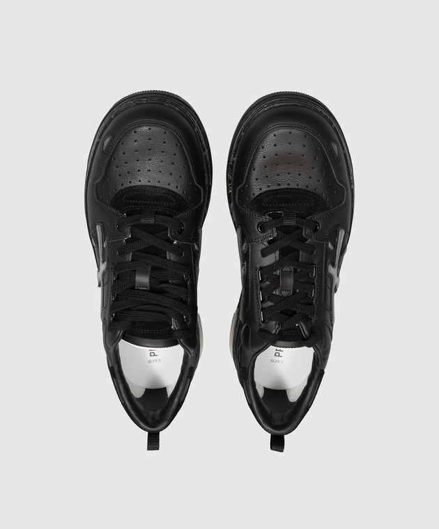 Premiata Черные кожаные кроссовки Drake DRAKE изображение 4