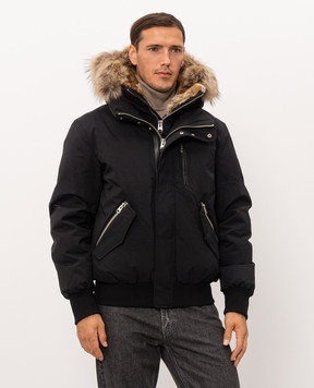Mackage Черная пуховая куртка Dixon с мехом енота DIXONFZ