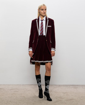 Thom Browne Бордовий вельветовий жакет FBC975NF0957