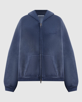 Alexander Wang Синяя утепленная спортивная куртка с логотипом UCC1262300