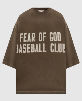 Fear of God Футболка кольору хакі з принтом FG9M109960HWJ