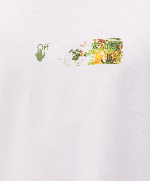 Off-White Белая футболка с принтом Spices Arrow 44MAA120F26J00D изображение 5