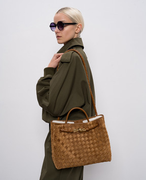 Bottega Veneta Коричневая замшевая сумка Andiamo 856001V5ZZ8