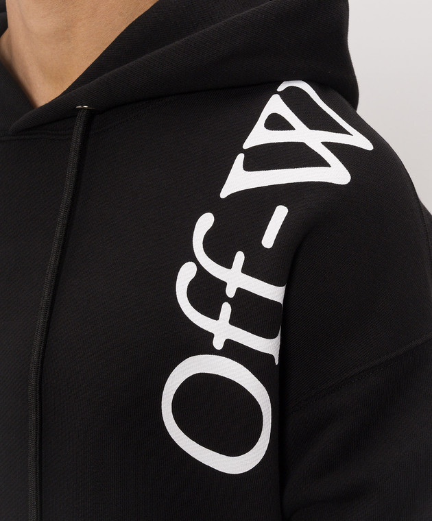 Off-White Черные худи с контрастным логотипом 44MBB085F26F00O изображение 5