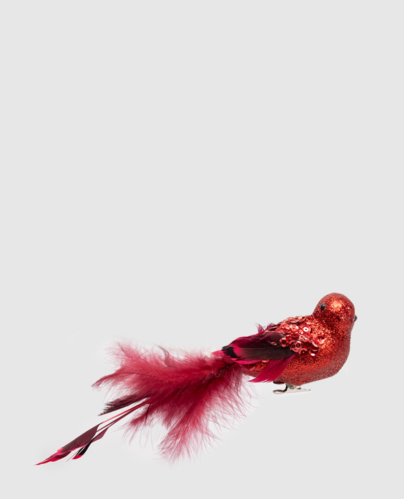 

Красная ёлочная игрушка Bird, Красный, Елочные украшения