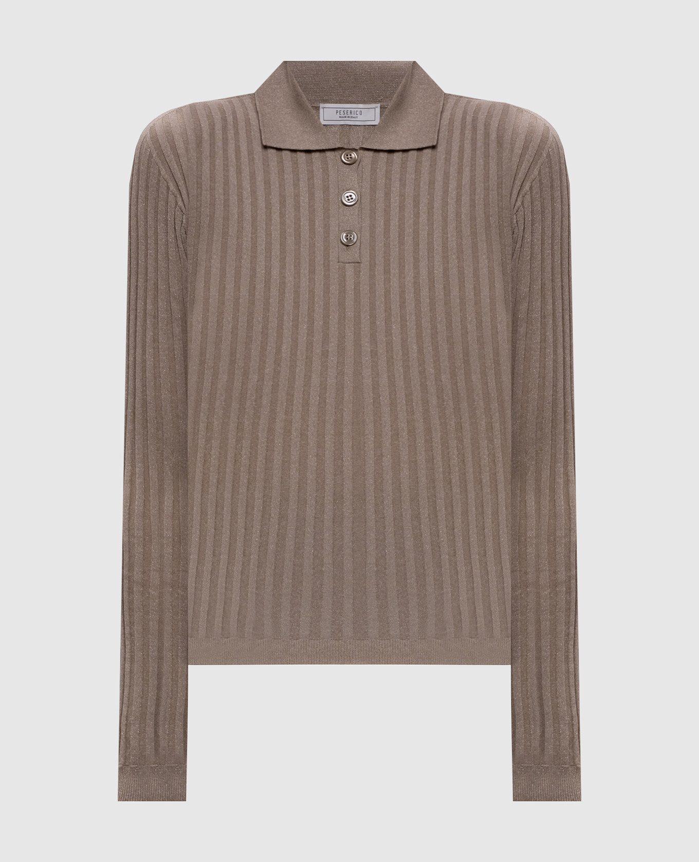 

Бежевое поло в рубчик, Бежевый, Поло