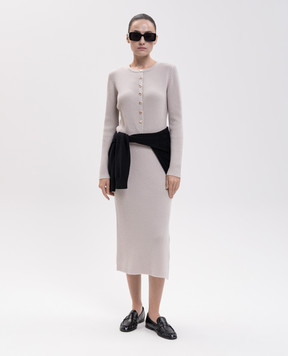 Allude Бежевый кардиган из шерсти и кашемира 26517080