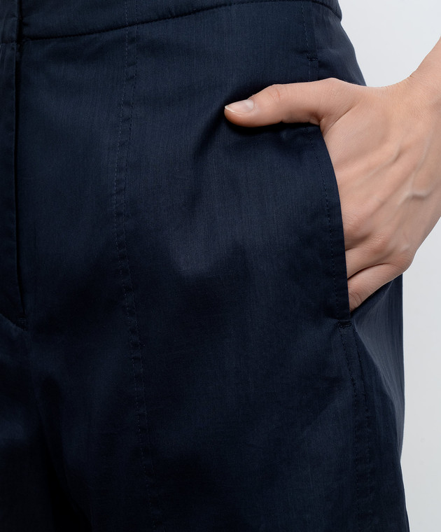 Jil Sander Синие брюки с разрезами J02KA0381J45326 изображение 5