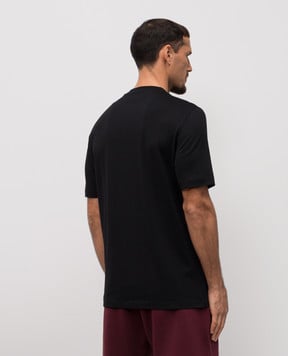 Brunello Cucinelli Черная футболка с принтом M0B138495