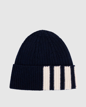 Thom Browne Синя шапка з кашеміру MKH009A00011