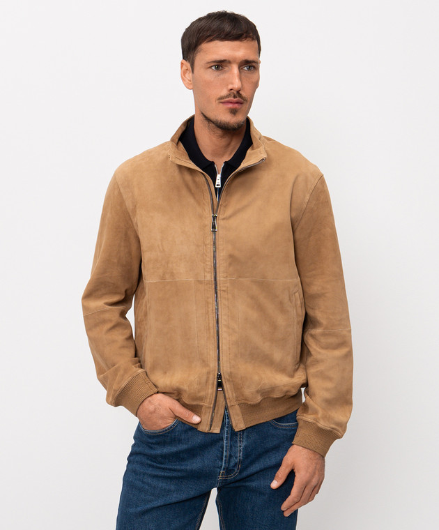 Cashmere&Whiskey Коричневая замшевая куртка 23254100332 изображение 3