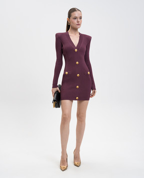 Balmain Фиолетовое платье FF0R8033KJ15