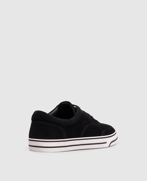Dolce&Gabbana Черные замшевые кеды DG Sailing CS2399A0836