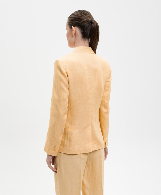 Max Mara Weekend Желтый жакет NALUT из льна WKDNALUT изображение 4