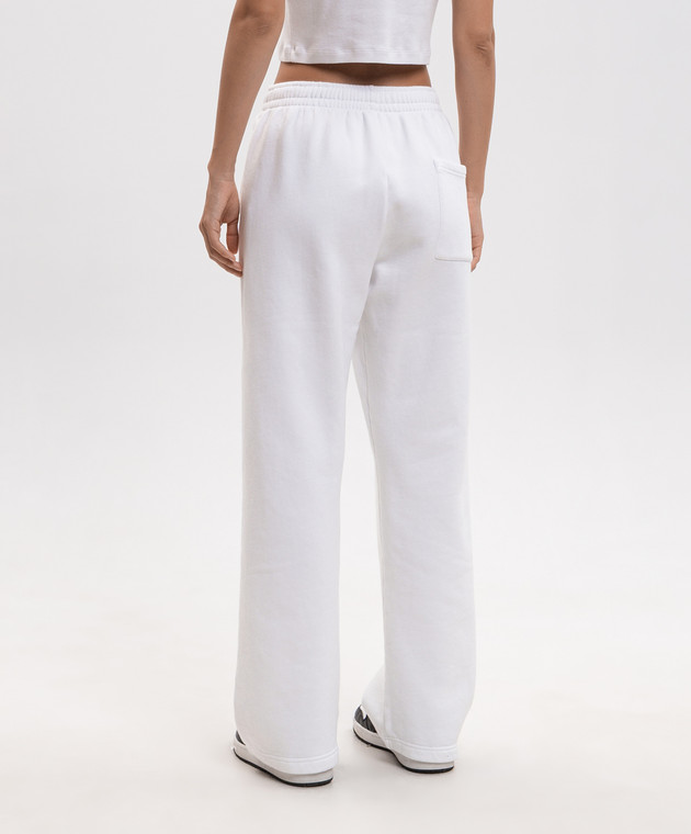 Sporty & Rich Утепленные спортивные штаны айвори с вышивкой логотипа PA071712326WH01 изображение 4