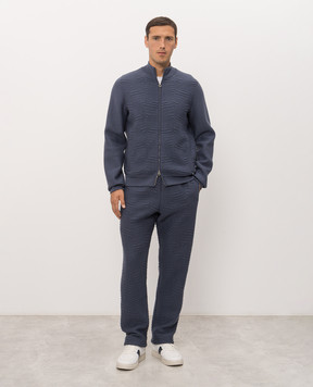 Stefano Ricci Синий спортивный костюм из кашемира W505041R31W26304P3D
