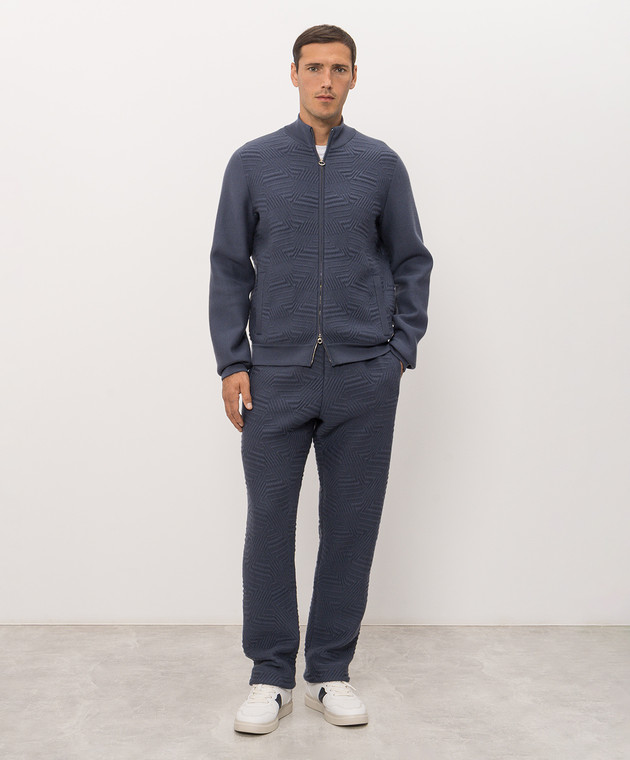 Stefano Ricci Синий спортивный костюм из кашемира W505041R31W26304P3D изображение 2