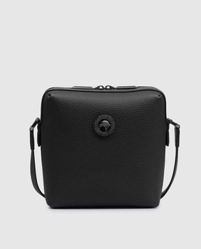 Stefano Ricci Синя шкіряна сумка з емблемою з рутенієвим покриттям ND155GTUVD