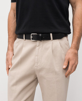 Gianni Chiarini Черный кожаный пояс Vint CNK00314VINT