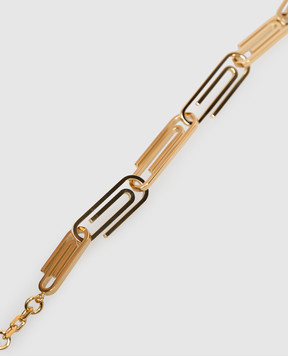 Off-White Золотистий браслет Paperclip OWOA131S26MET001