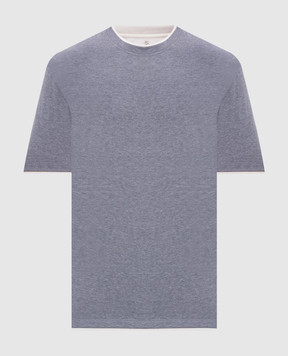 Brunello Cucinelli Меланжевая футболка серого цвета M0B137427