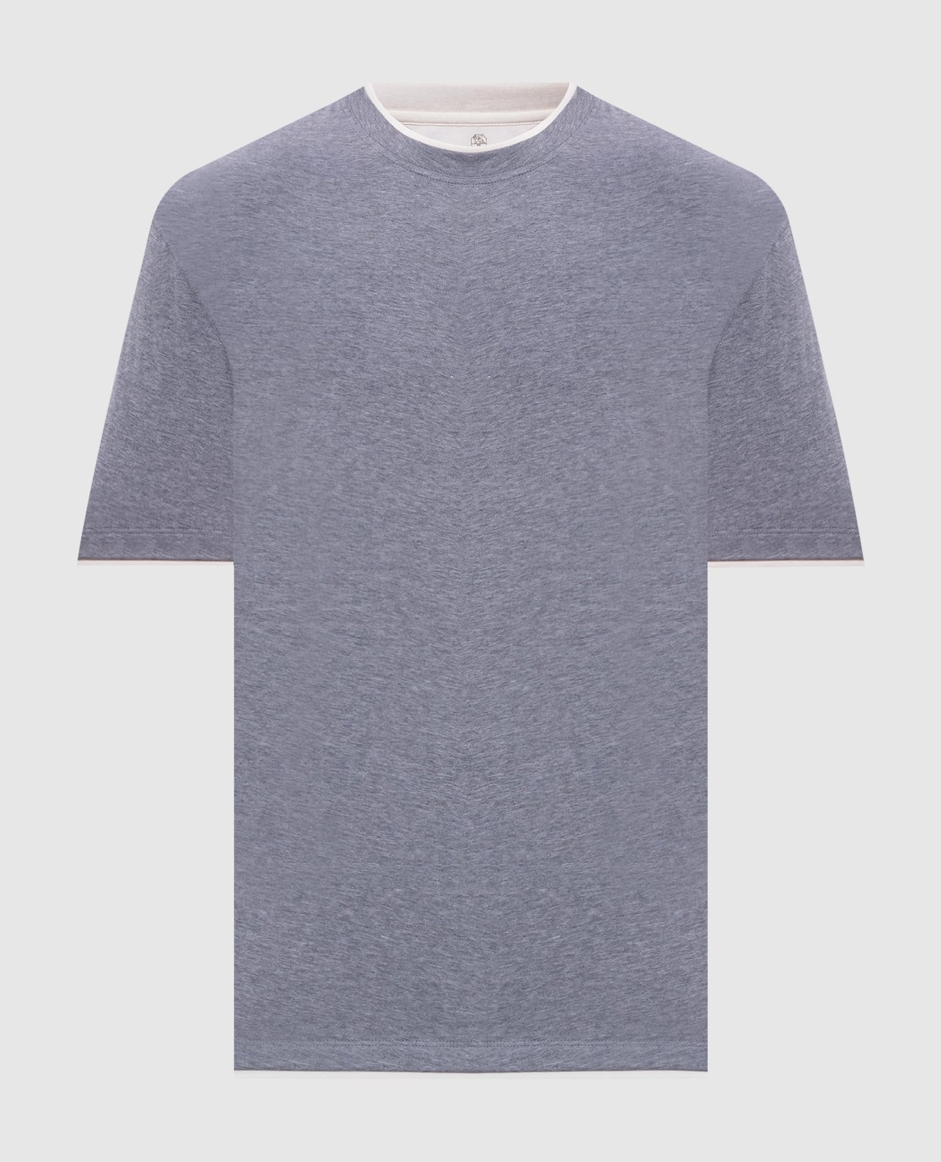 Меланжевая футболка серого цвета