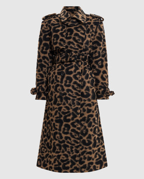 Simkhai Двобортне пальто з вовною в анімалістичний принт 6257050W