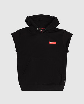 Sprayground Дитячий чорний жилет з капюшоном SPY807BLK