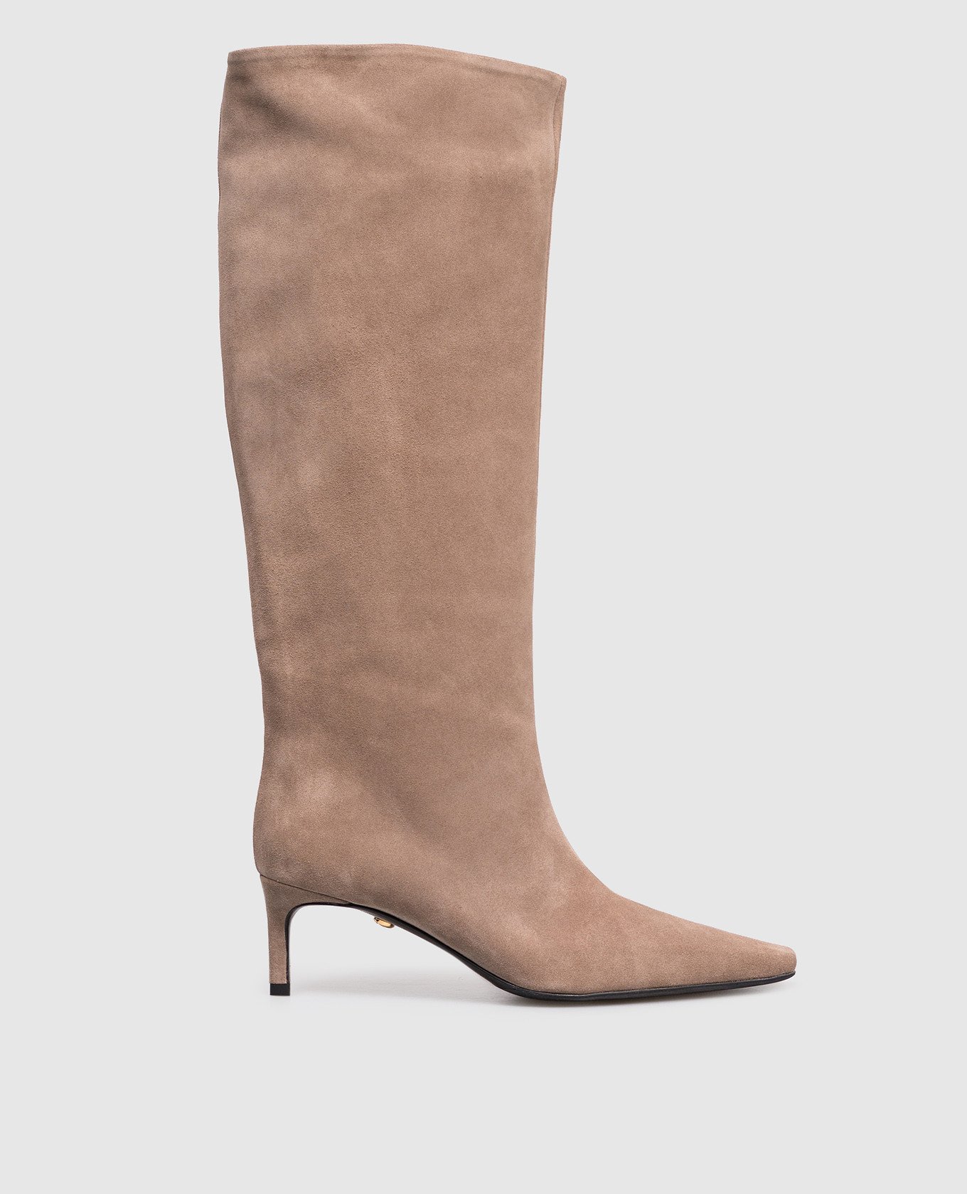 

Бежевые замшевые сапоги, Бежевый, Сапоги