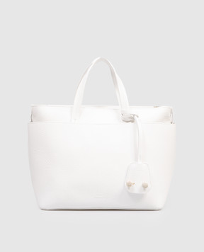 Fabiana Filippi Белая кожаная сумка-тоут с логотипом BGD266A850M002