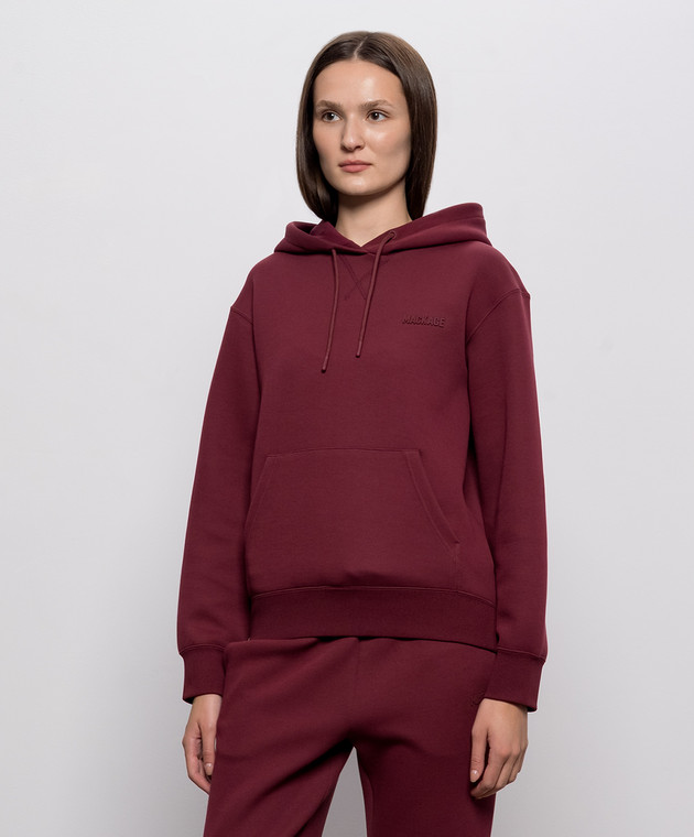 Mackage Бордовые худи с фактурным логотипом ZOSIAZZ изображение 3