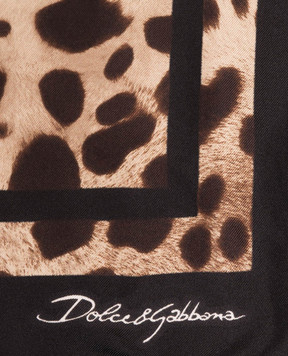 Dolce&Gabbana Хустка із шовку в леопардовий принт FN092RGDCF5