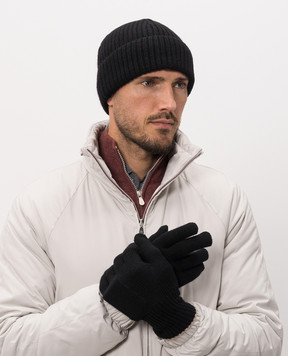 Brunello Cucinelli Черная шапка из кашемира M2294920