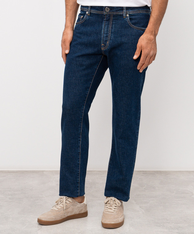 Peserico Синие джинсы с логотип патч R54718L85Q04291 изображение 3