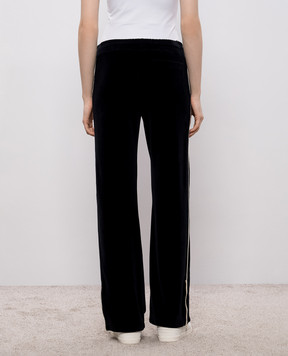 Valentino Черные бархатные спортивные штаны 8B3MD07GA4V