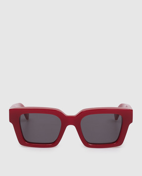 Off-White Бордовые солнцезащитные очки Virgil OW10226D3053