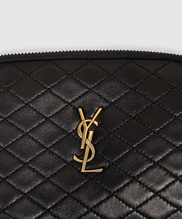 Saint Laurent Черная кожаная сумка Gaby 7336671EL07 изображение 4