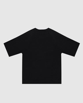 C.P. Company Дтяча чорна футболка з патчем логотипа CMM00RLAA171014