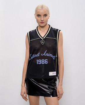 SSHEENA Черный топ Triceratrop с нашивкой эмблемы 26SSTRICERATROPTS26008