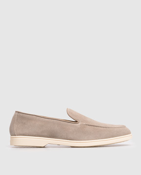 Doucal's Серые замшевые лоферы с логотипом DD8893JOANUY229