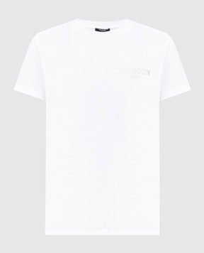 Balmain Белая футболка с принтом логотипа FH1EF000GD84