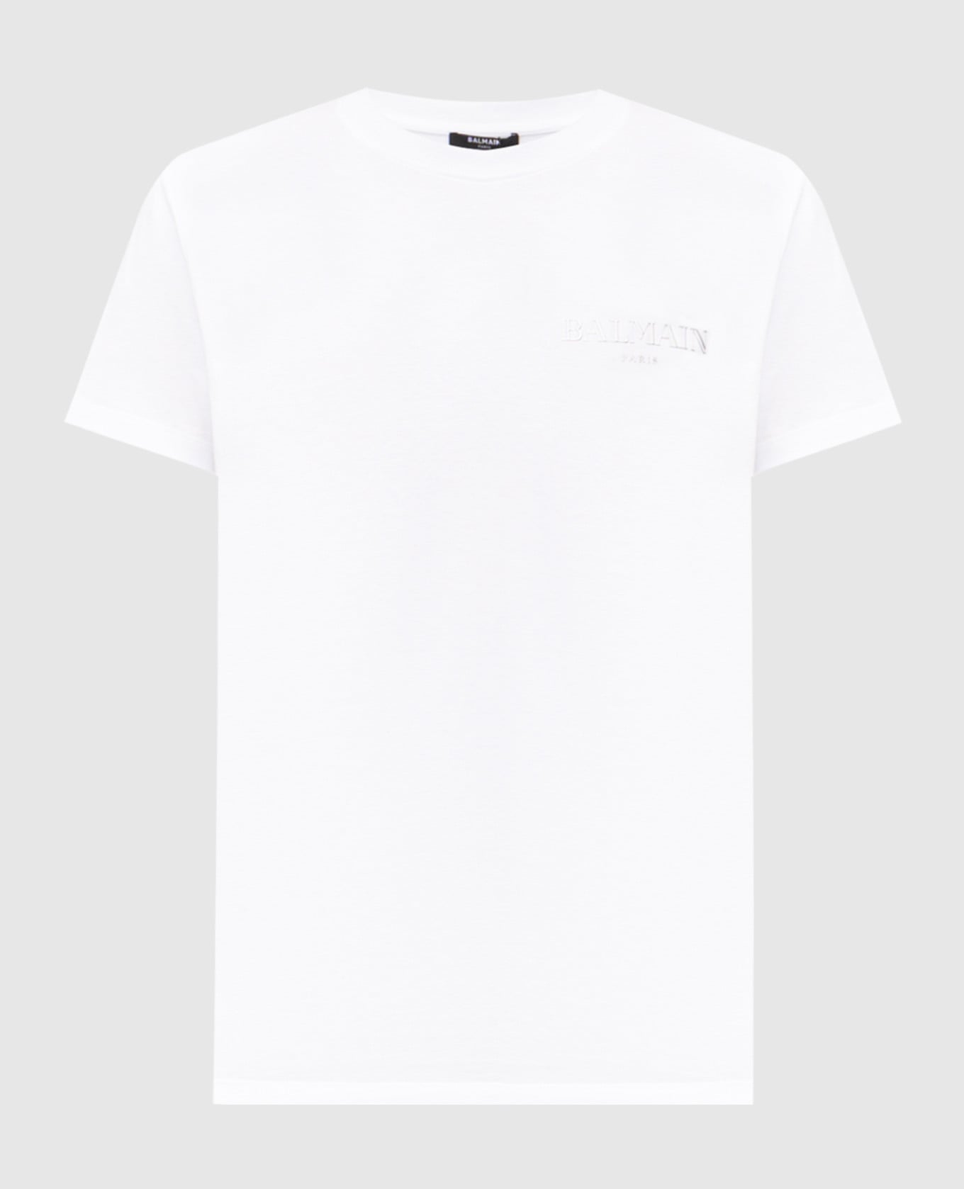 Белая футболка с принтом логотипа