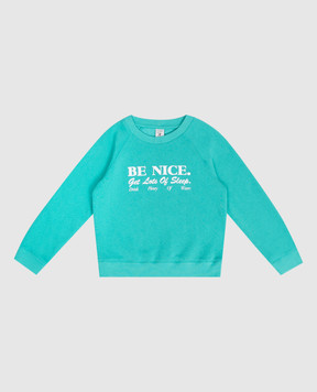 Sporty & Rich Дитячий зелений утеплений світшот Be Nice WS076712003GR02