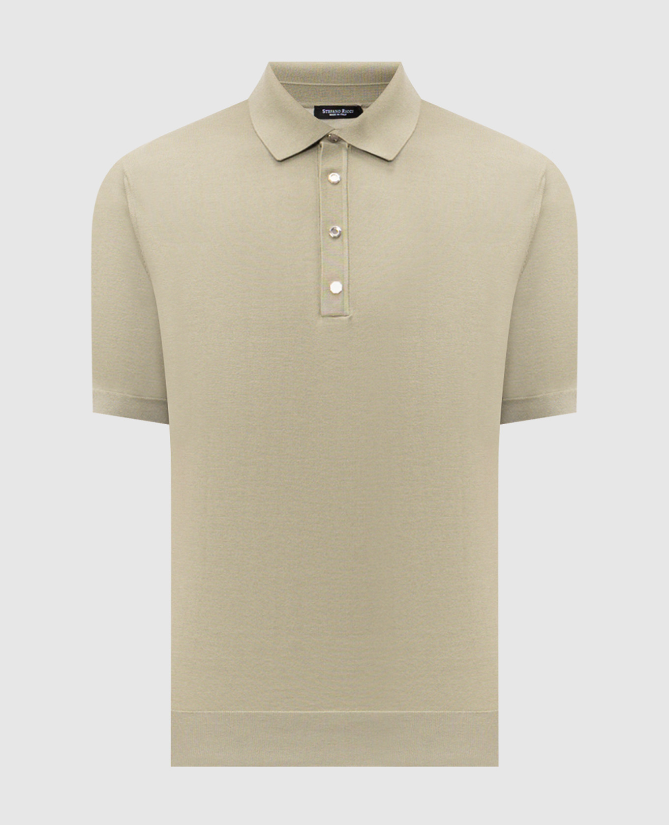 Зеленое поло с шелком