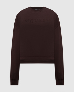 Alexander McQueen Коричневий світшот з логотипом 839216QTADU