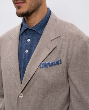 Brunello Cucinelli Двостороння хустка-паше із шовку з візерунком MX8690091