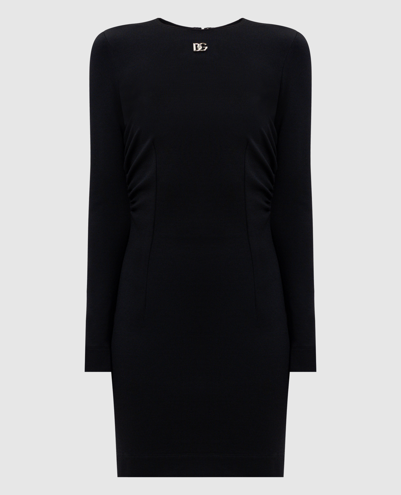 

Черное платье мини с логотипом DG, Черный, Повседневные платья